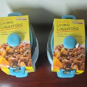 Kitchen Collection Ceramic Casseroles - Blue